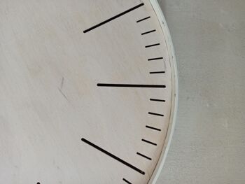 horloge simple blanche Aiguille Blanche 58 cm 4