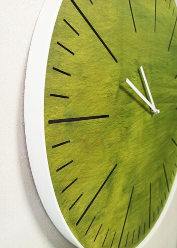 horloge simple verte Aiguille blanche 45 cm 3