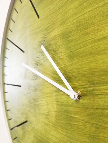 horloge simple verte Aiguille blanche 45 cm 4