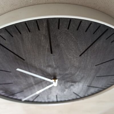 reloj simple negro White Needle 30cm