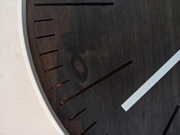 horloge simple noire Aiguille Blanche 30cm 3