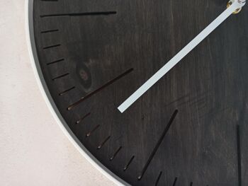 horloge simple noire Aiguille Blanche 30cm 4