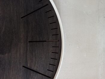 horloge simple noire Aiguille Blanche 30cm 5