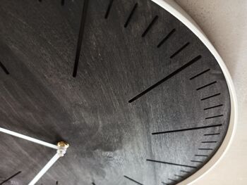 horloge simple noire Aiguille Blanche 30cm 6