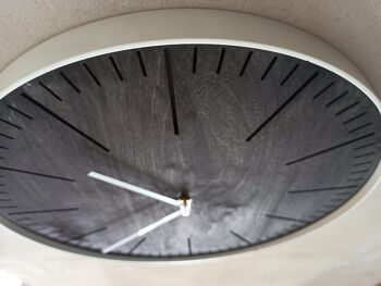 horloge simple noire Aiguille Blanche 40cm 1
