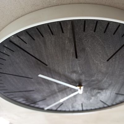 horloge simple noire Aiguille Blanche 58 cm