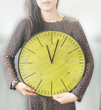horloge simple verte Aiguille noire 30cm 1