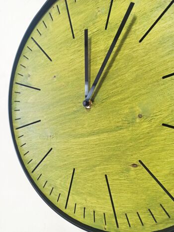 horloge simple verte Aiguille noire 30cm 3