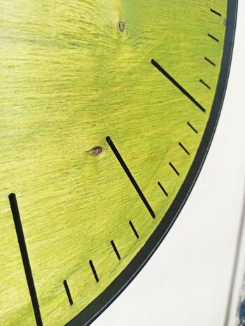 horloge simple verte Aiguille noire 30cm 4