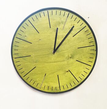 horloge simple verte Aiguille noire 40cm 2