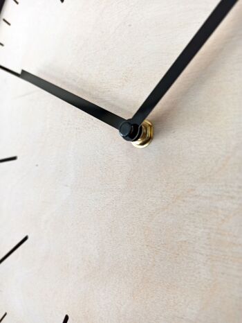horloge simple blanche Aiguille noire 30cm 1