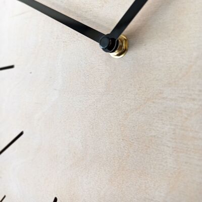 white simple clock Black Needle 45 cm