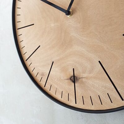 reloj simple de roble 30cm
