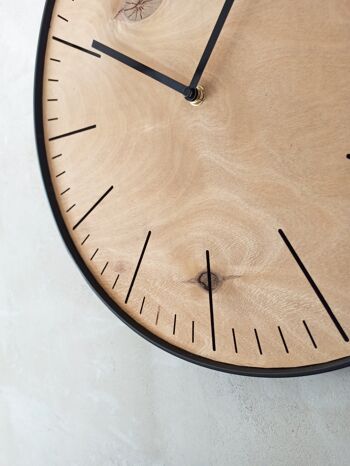 horloge simple en chêne 30cm 1
