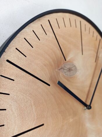 horloge simple en chêne 30cm 3
