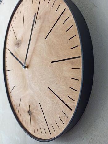 horloge simple en chêne 30cm 6