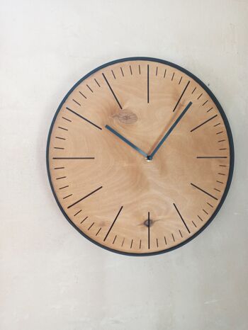 horloge simple en chêne 58 cm 2