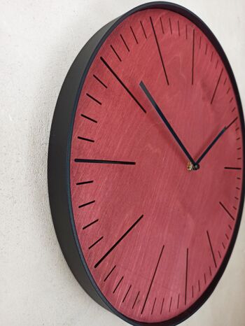 Horloge Simple Acajou Aiguille Noire 30cm 3