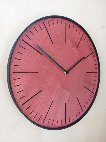 Horloge Simple Acajou Aiguille Noire 30cm 4