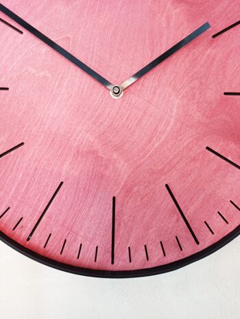 Horloge Simple Acajou Aiguille Noire 30cm 6