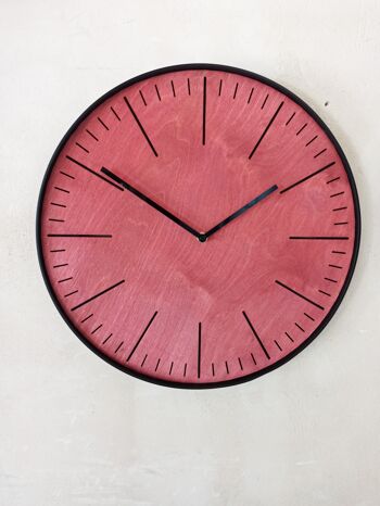 Horloge Simple Acajou Aiguille Noire 40cm 2