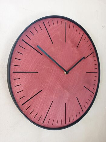 Horloge Simple Acajou Aiguille Noire 40cm 4