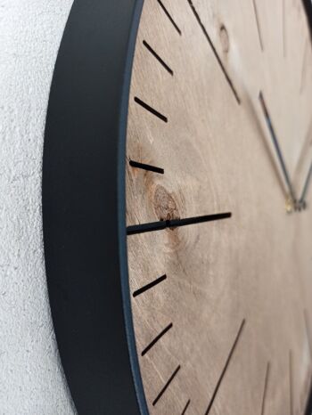 Horloge simple en noyer 40cm 3