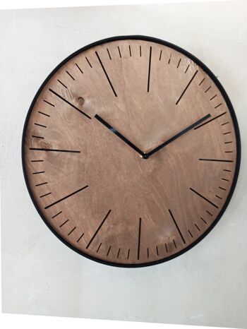 Horloge simple en noyer 40cm 6