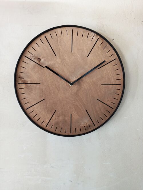 Walnut simple clock 45 cm