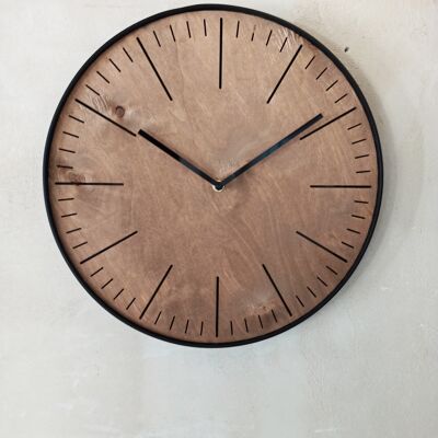 Horloge simple en noyer 58 cm