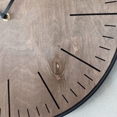 orologio semplice wengé Ago nero 30cm