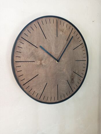 horloge simple wengé Aiguille Noire 30cm 4