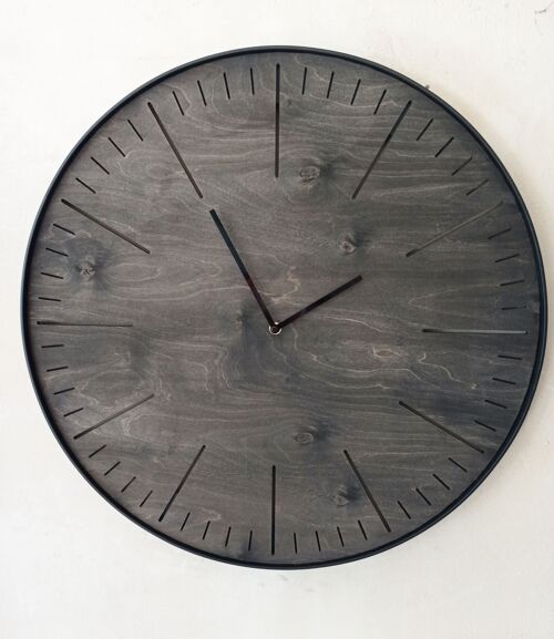 black simple clock Black Needle 30cm