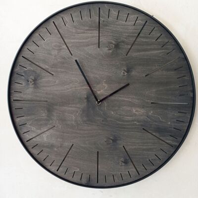 horloge simple noire Aiguille noire 30cm