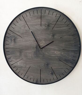 horloge simple noire Aiguille noire 30cm 1