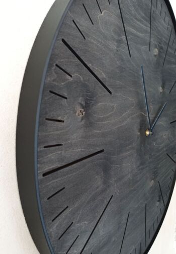 horloge simple noire Aiguille noire 30cm 2