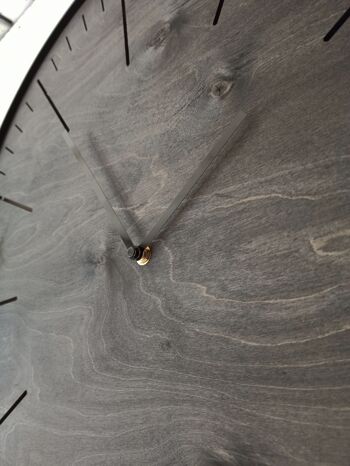 horloge simple noire Aiguille noire 30cm 3