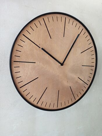 Horloge simple en TECK 30cm 3