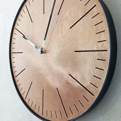 TEAK simple clock 45 cm