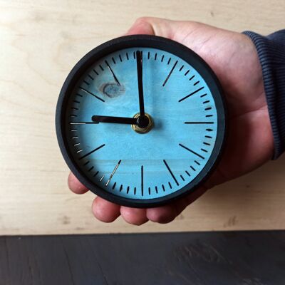 orologio da tavolo GRIGIO piccolo Ago Nero 10 cm e base 7x4x3cm