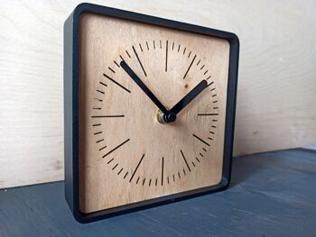 HORLOGE MINIMALISTIQUE TECK SQUERE Aiguille Blanche 14X14X3CM 5