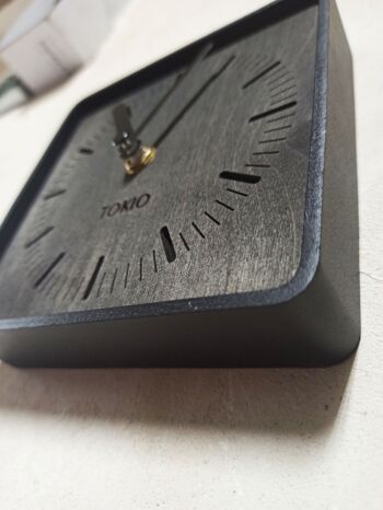 HORLOGE MINIMALISTE BLACKSQUERE Aiguille Noire 14X14X3CM 2