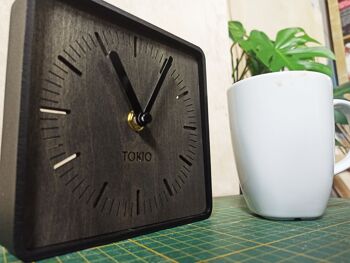 HORLOGE MINIMALISTE BLACKSQUERE Aiguille Noire 14X14X3CM 5