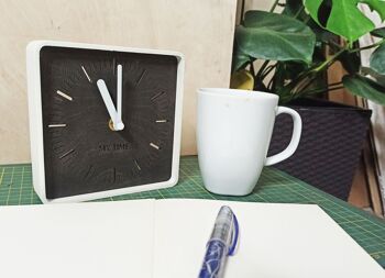 HORLOGE MINIMALISTE WHITESQUERE Aiguille Noire 14X14X3CM 6