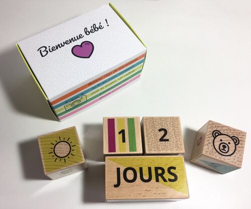 Coffret cubes de naissance Camille