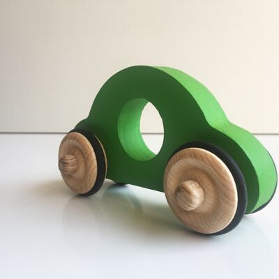 Petite voiture Anatole en bois - Vert