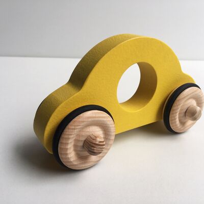 Small wooden Anatole car - Yellow