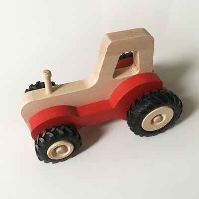 Serge the wooden tractor - Red