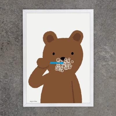 PRINT | Brushing Bear
