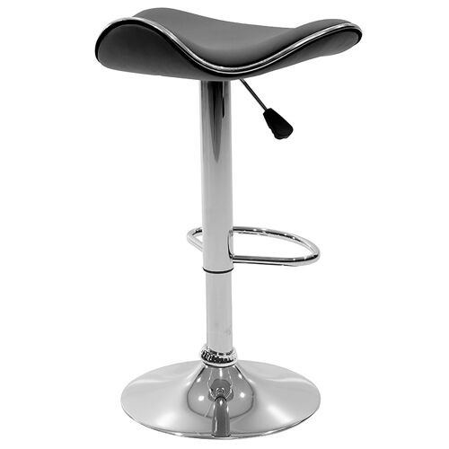 Bar stool Enzo pakoworld folding metal chrome with PU in black